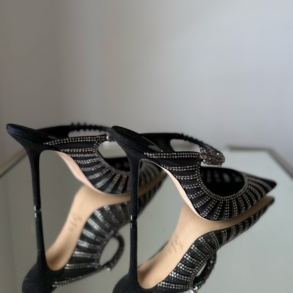 New Jimmy Choo Bing 100 Embellished High Heel Mules $1,995 38.5 - Picture 6 of 11